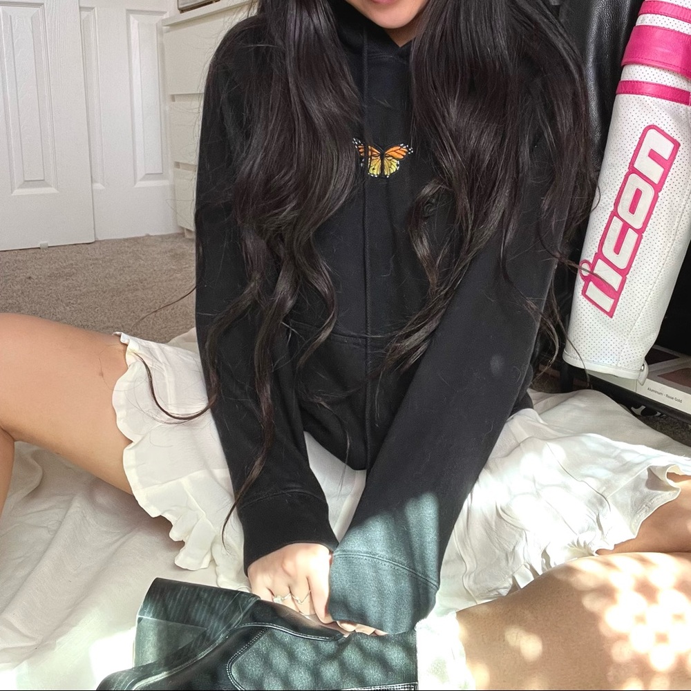 BRANDY MELVILLE MONARCH BUTTERFLY HOODIE